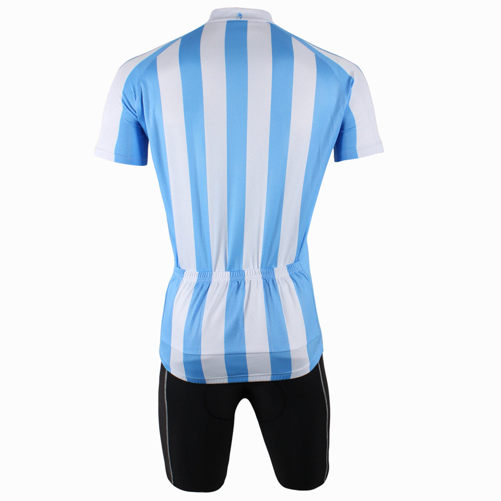 ILPALADINO Football Style Red White Stripes Blue White Stripes Short-Sleeve Cycling Suit Jersey Apparel Outdoor Sports GearApparel Team Kit -  Cycling Apparel, Cycling Accessories | BestForCycling.com 