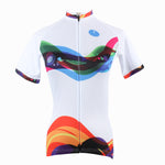 Ilpaladino Wave White Women's Summer Short-Sleeve Cycling Jersey Biking Shirts Breathable Clothes Apparel Outdoor Sports Gear Leisure Biking T-shirt NO.193 -  Cycling Apparel, Cycling Accessories | BestForCycling.com 
