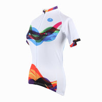 Ilpaladino Wave White Women's Summer Short-Sleeve Cycling Jersey Biking Shirts Breathable Clothes Apparel Outdoor Sports Gear Leisure Biking T-shirt NO.193 -  Cycling Apparel, Cycling Accessories | BestForCycling.com 
