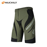Olive/Black Summer Mens Cycling Shorts MTB Bike Bicycle Pants Breathable Quick Dry Reflective-trim Loose-Fit Baggy with Zip Pockets NO. MK001 -  Cycling Apparel, Cycling Accessories | BestForCycling.com 