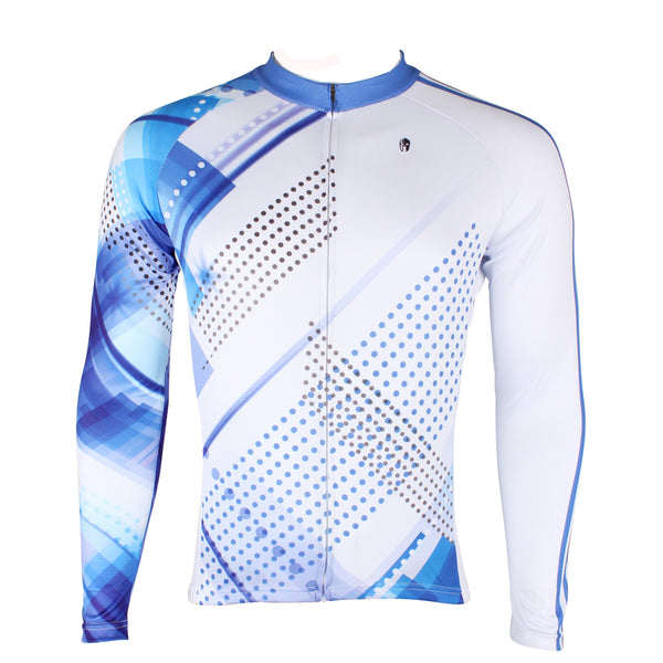 Men's Blue Long/short-sleeve Cycling Jersey with Patterns for Outdoor Sportswear Leisure Breathable Bike Shirt Bicycle Clothing NO.199 -  Cycling Apparel, Cycling Accessories | BestForCycling.com 
