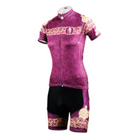 Ilpaladino Gentle Purple Flowers Summer Women's Short-Sleeve Cycling Suit Jersey Biking Shirts Breathable Outdoor Sports Gear Leisure Biking T-shirt Sports Clothes NO.631 -  Cycling Apparel, Cycling Accessories | BestForCycling.com 