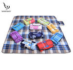 2*2m Large Striped Checked Dual Layers Portable Outdoor Family Beach/ Park/Camping/Concerts/Picnic Blanket Mat- Handle Extra,Foldable, Waterproof, Sand-proof -  Cycling Apparel, Cycling Accessories | BestForCycling.com 
