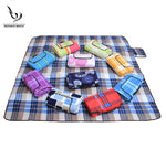 2*2m Large Striped Checked Dual Layers Portable Outdoor Family Beach/ Park/Camping/Concerts/Picnic Blanket Mat- Handle Extra,Foldable, Waterproof, Sand-proof -  Cycling Apparel, Cycling Accessories | BestForCycling.com 