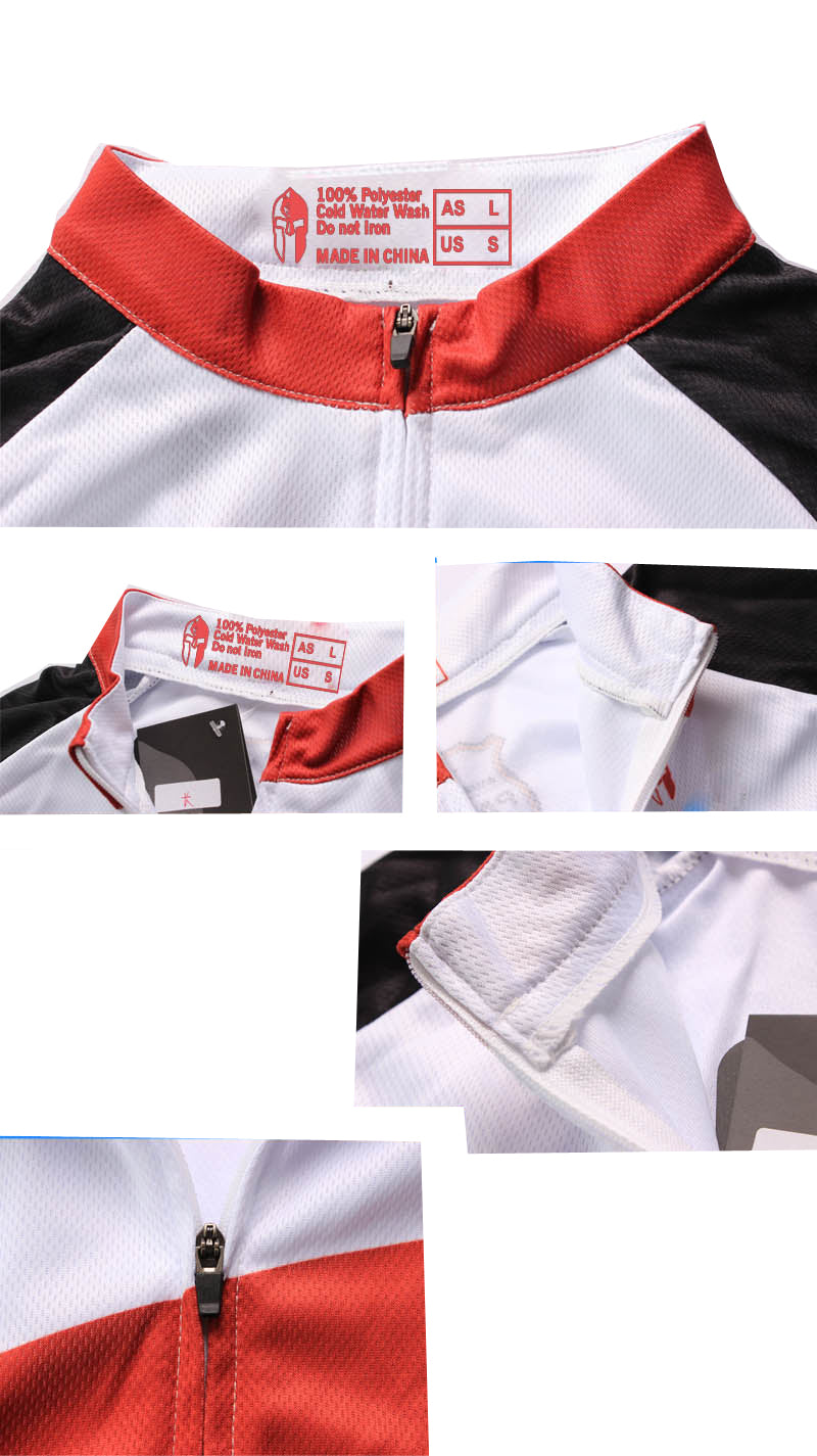 Hot Sale Outdoor Cycling Clothing White and Red Cycling Jersey Wholesale Men's Long-sleeved Jersey for Spring and Summer Red,Black and White Bike Jersey NO.172 -  Cycling Apparel, Cycling Accessories | BestForCycling.com 
