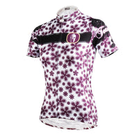 Ilpaladino Purple-flower Summer Women's Quick Dry Short-Sleeve Cycling Jersey Exercise Bicycling Pro Cycle Clothing Racing Apparel Outdoor Sports Leisure Biking Shirts Breathable Sport Clothes NO.608 -  Cycling Apparel, Cycling Accessories | BestForCycling.com 