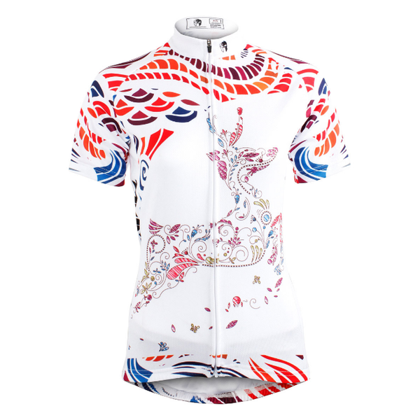 Ilpaladino Dreamy Elk White Women's Quick Dry Short-Sleeve Cycling Jersey Exercise Bicycling Pro Cycle Clothing Racing Apparel Outdoor Sports Leisure Biking Shirts  Breathable Summer Sportswear NO.583 -  Cycling Apparel, Cycling Accessories | BestForCycling.com 