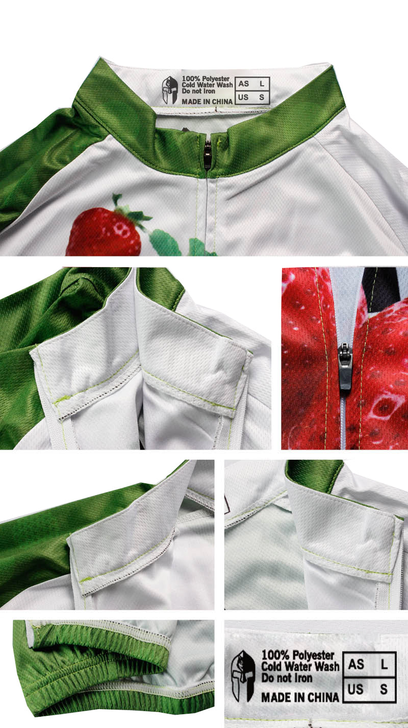 Happy Cycling Summer Fruit Strawberry Men's Short/Long-Sleeve Cycling Jersey Biking Shirts Breathable Outdoor Sports Gear Leisure Biking T-shirt Sports Clothes NO.174 -  Cycling Apparel, Cycling Accessories | BestForCycling.com 