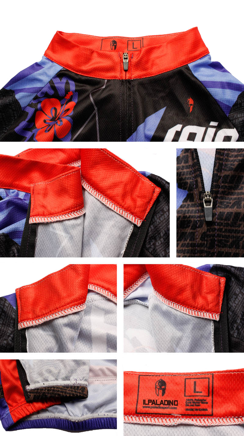 Men's Stylish Hidden-Zipper Long-sleeve Blue Cycling Jersey with Red-cuff Outdoor Bike Leisure Sport Shirt Breathable Quick Dry Bicycle clothing NO.383 -  Cycling Apparel, Cycling Accessories | BestForCycling.com 