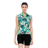 Tropical Plant Fresh Green Leaves Nordic Style Women's Cycling Sleeveless Bike Jersey /Kit T-shirt Summer Spring Road Bike Wear Mountain Bike MTB Clothes Sports Apparel Top / Suit  NO. 803 -  Cycling Apparel, Cycling Accessories | BestForCycling.com 