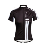 Woman White striped Black Cool Short/long-sleeve Cycling Jersey NO.646 -  Cycling Apparel, Cycling Accessories | BestForCycling.com 