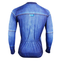 Mens Stylish Denim-blue Hidden-Zipper Long-sleeves Cycling Jersey Outdoor Leisure Sport Bike Spring Fall Autumn Windproof Jacket Bicycle Clothing 607 -  Cycling Apparel, Cycling Accessories | BestForCycling.com 
