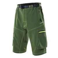 Mens Outdoor Cycling Shorts Outdoor Sports MTB Shorts Mountain Bike Biking Pants with Zip Pockets Grey/Green #1506 -  Cycling Apparel, Cycling Accessories | BestForCycling.com 