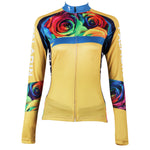 Romantic Roses Women's Long-Sleeve/Short-sleeve Cycling Jersey/Suit Yellow Cycling Jersey 223 -  Cycling Apparel, Cycling Accessories | BestForCycling.com 