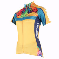 Romantic Roses Women's Long-Sleeve/Short-sleeve Cycling Jersey/Suit Yellow Cycling Jersey 223 -  Cycling Apparel, Cycling Accessories | BestForCycling.com 