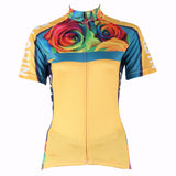 Romantic Roses Women's Long-Sleeve/Short-sleeve Cycling Jersey/Suit Yellow Cycling Jersey 223 -  Cycling Apparel, Cycling Accessories | BestForCycling.com 