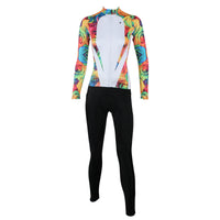 ILPALADINO Women's Long Sleeves Yellow Cycling Clothing Apparel Outdoor Sports Leisure Biking Shirt Suits with Tights NO.224 -  Cycling Apparel, Cycling Accessories | BestForCycling.com 