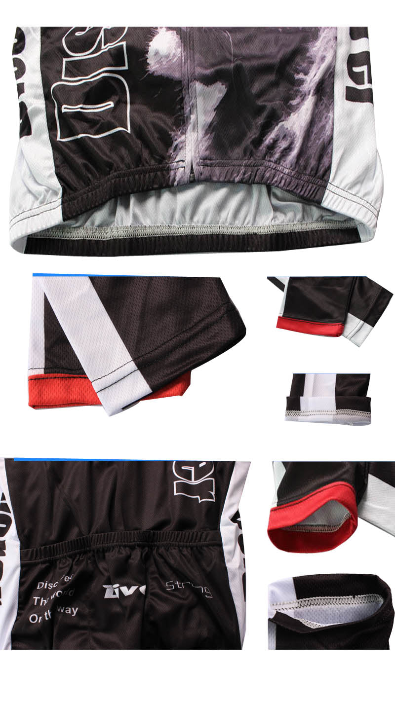 Ilpaladino Melancholic Lion Men's Breathable Quick Dry Short-Sleeve Black Cycling Jersey Bicycling Shirts Summer Sport  Upper Wear NO.301 -  Cycling Apparel, Cycling Accessories | BestForCycling.com 