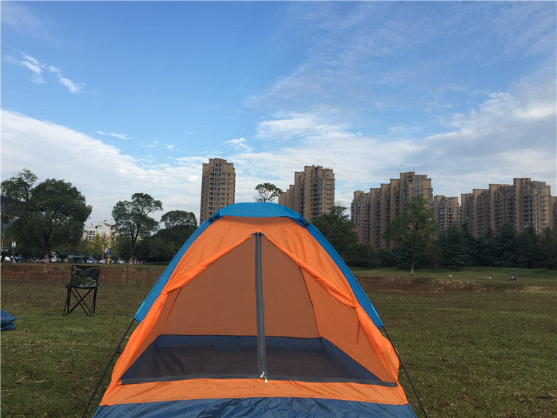 2 Person One-Layer Outdoor Wild Camping Dome Backpacking Camp Tents Shelters Waterproof well-ventilated Blue/Orange -  Cycling Apparel, Cycling Accessories | BestForCycling.com 