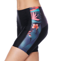 Women's Cycling Spinning Padded Shorts Black UPF 50+ Elegance Tropical Plant Flower -  Cycling Apparel, Cycling Accessories | BestForCycling.com 