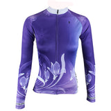 ILPALADINO Purple Cycling Jersey with Tights Women's Long Sleeves Bike Clothing Suits Quick Dry Windproof Breathable Back Pocket 100% Polyester NO.272 -  Cycling Apparel, Cycling Accessories | BestForCycling.com 