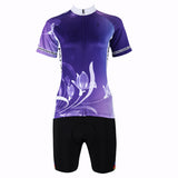Ilpaladino Lilies Grace Woman's Cycling short/long-sleeve Jersey/Suit Kit Spring Summer Sportswear Apparel Outdoor Sports Gear Green/Purple/Red -  Cycling Apparel, Cycling Accessories | BestForCycling.com 