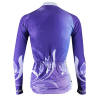 ILPALADINO Purple Cycling Jersey with Tights Women's Long Sleeves Bike Clothing Suits Quick Dry Windproof Breathable Back Pocket 100% Polyester NO.272 -  Cycling Apparel, Cycling Accessories | BestForCycling.com 
