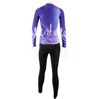 ILPALADINO Purple Cycling Jersey with Tights Women's Long Sleeves Bike Clothing Suits Quick Dry Windproof Breathable Back Pocket 100% Polyester NO.272 -  Cycling Apparel, Cycling Accessories | BestForCycling.com 