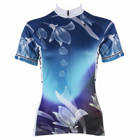 Ilpaladino Dripping Lilies Grace Woman's Cycling short-sleeve Jersey/Suit Kit Spring Summer Exercise Bicycling Summer Pro Cycle Clothing Racing Apparel Outdoor Sports Leisure Biking Shirts Sportswear Blue/Deongaree -  Cycling Apparel, Cycling Accessories | BestForCycling.com 