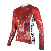 ILPALADINO Women's Long Sleeves Red Fashionable Apparel Outdoor Sports Gear Leisure Biking T-shirt Cycling Clothing Suits with Tights -  Cycling Apparel, Cycling Accessories | BestForCycling.com 