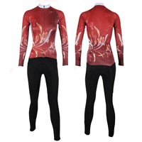 ILPALADINO Women's Long Sleeves Red Fashionable Apparel Outdoor Sports Gear Leisure Biking T-shirt Cycling Clothing Suits with Tights -  Cycling Apparel, Cycling Accessories | BestForCycling.com 