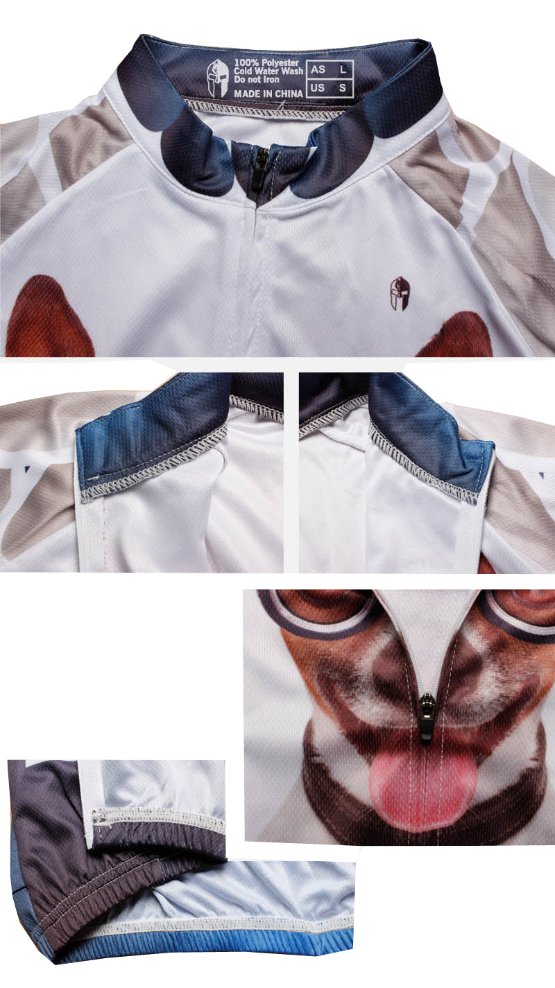 Ilpaladino Glasses Dog Animal Men's Long/Short-sleeve Cycling Bike jersey T-shirt Summer Spring Autumn Road Bike Wear Mountain Bike MTB Clothes Sports Apparel Top NO.285 -  Cycling Apparel, Cycling Accessories | BestForCycling.com 