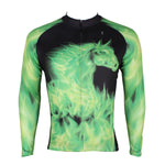 ILPALADINO Green-feather Horse Men's Professional MTB Cycling Jersey Breathable and Quick Dry Comfortable Bike Shirt for Spring Autumn NO.292 -  Cycling Apparel, Cycling Accessories | BestForCycling.com 