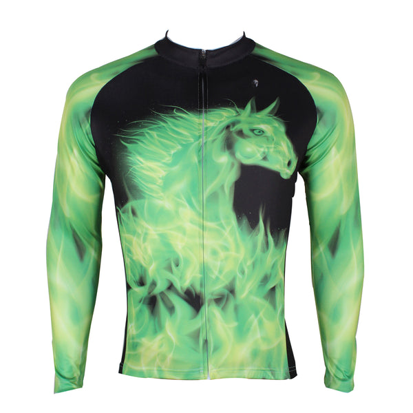 ILPALADINO Green-feather Horse Men's Professional MTB Cycling Jersey Breathable and Quick Dry Comfortable Bike Shirt for Spring Autumn NO.292 -  Cycling Apparel, Cycling Accessories | BestForCycling.com 