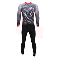 ILPALADINO Men's Long Deep Grey Sleeves  Cycling Clothing Jersey with Tights Suits Winter Exercise Bicycling Pro Cycle Clothing Racing Apparel Outdoor Sports Leisure Biking (Velvet) NO.295 -  Cycling Apparel, Cycling Accessories | BestForCycling.com 