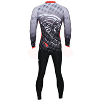 ILPALADINO Men's Long Deep Grey Sleeves  Cycling Clothing Jersey with Tights Suits Winter Exercise Bicycling Pro Cycle Clothing Racing Apparel Outdoor Sports Leisure Biking (Velvet) NO.295 -  Cycling Apparel, Cycling Accessories | BestForCycling.com 