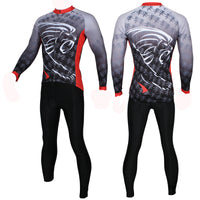 ILPALADINO Men's Long Deep Grey Sleeves  Cycling Clothing Jersey with Tights Suits Winter Exercise Bicycling Pro Cycle Clothing Racing Apparel Outdoor Sports Leisure Biking (Velvet) NO.295 -  Cycling Apparel, Cycling Accessories | BestForCycling.com 