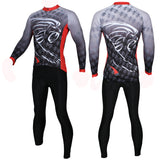 ILPALADINO Men's Long Deep Grey Sleeves  Cycling Clothing Jersey with Tights Suits Winter Exercise Bicycling Pro Cycle Clothing Racing Apparel Outdoor Sports Leisure Biking (Velvet) NO.295 -  Cycling Apparel, Cycling Accessories | BestForCycling.com 