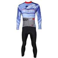 ILPALADINO  Men's Long Light Blue Sleeves Cycling Clothing Suits with Tights Winter Pro Cycle Clothing Racing Apparel Outdoor Sports Leisure Biking shirt  (Velvet) NO.532 -  Cycling Apparel, Cycling Accessories | BestForCycling.com 