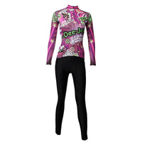 ILPALADINO Purple Funky  Women's Long Sleeves Red Cycling Clothing Suits with Tights  Spring Autumn Exercise Bicycling Pro Cycle Clothing Racing Apparel Outdoor Sports Leisure Biking Shirts NO.328 -  Cycling Apparel, Cycling Accessories | BestForCycling.com 