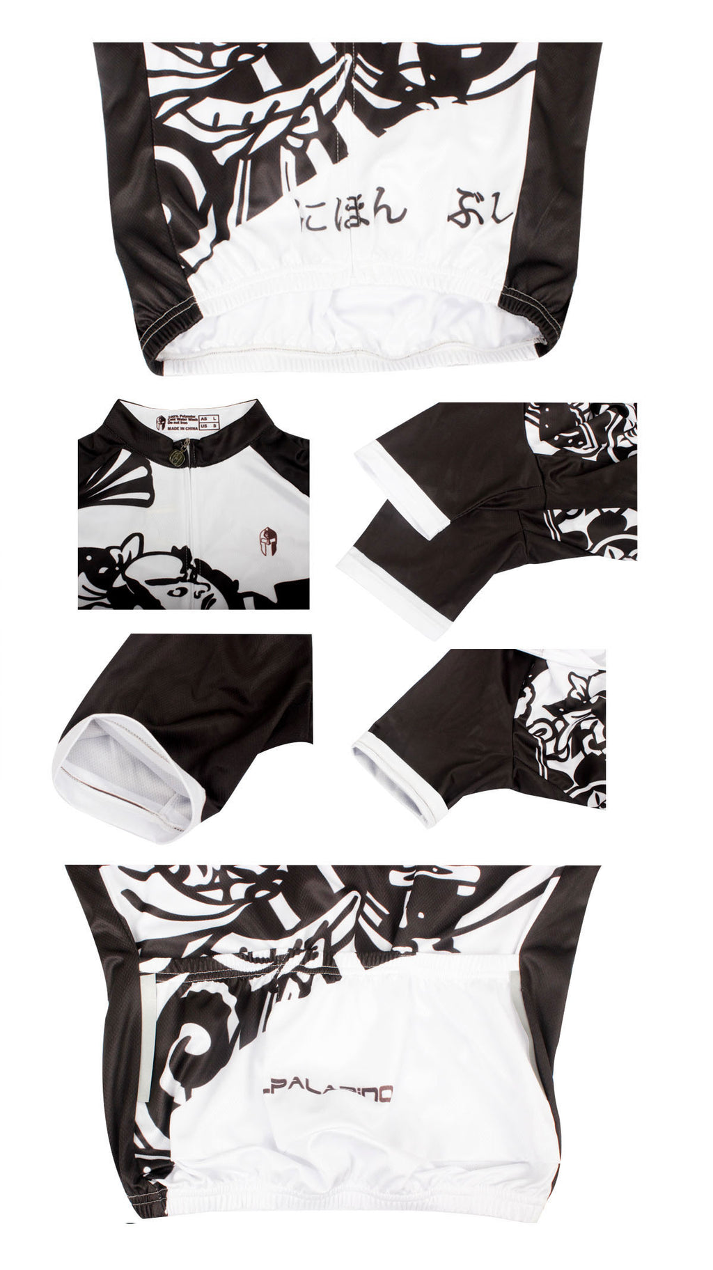 Ilpaladino Traditional Japanese Samurai Cycling Sport Breathable Black&White Jersey Men's Short-Sleeve Bicycling Shirts Summer Quick Dry Apparel Outdoor Sports Gear Leisure Biking T-shirt Wear NO.687 -  Cycling Apparel, Cycling Accessories | BestForCycling.com 