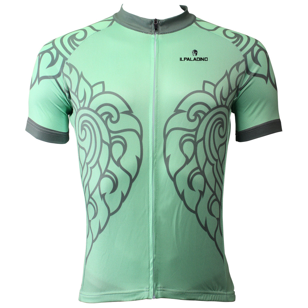 Ilpaladino Patterned Green Leaves Men's Breathable Quick Dry Short-Sleeve Cycling Jersey Bicycling Shirts Summer Apparel Outdoor Sports Gear Leisure Biking T-shirt Wear NO.505 -  Cycling Apparel, Cycling Accessories | BestForCycling.com 