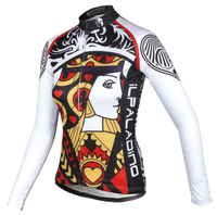 ILPALADINO  Playing Cards Poker Face Heart Queen Women's Long Sleeves Cycling Jerseys Bike Shirt Face Cards Court Cards Spring Autumn Pro Cycle Clothing Racing Apparel Outdoor Sports Leisure Biking shirt  NO.641 -  Cycling Apparel, Cycling Accessories | BestForCycling.com 