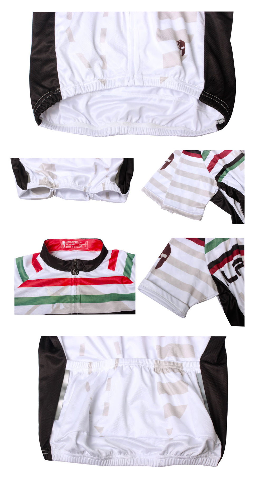 Ilpaladino Multi-Strip White Men's Breathable Short-Sleeve Cycling Jersey Bicycling Shirts Summer Quick Dry Sport Wear NO.704 -  Cycling Apparel, Cycling Accessories | BestForCycling.com 