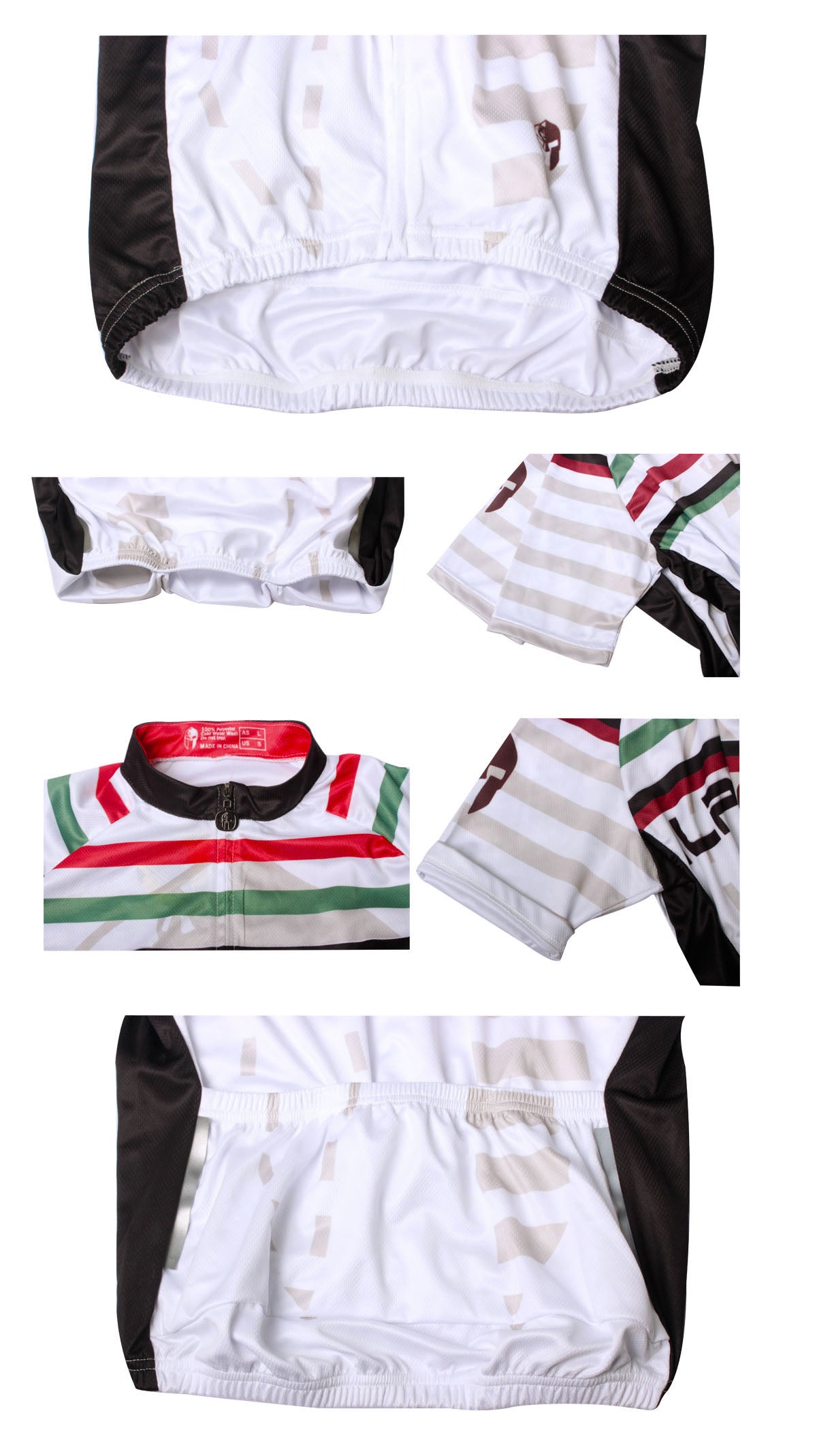 Ilpaladino Multi-Strip White Men's Breathable Short-Sleeve Cycling Jersey Bicycling Shirts Summer Quick Dry Sport Wear NO.704 -  Cycling Apparel, Cycling Accessories | BestForCycling.com 