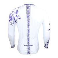 Purple Decorative Cool Graphic Arm Print Men's Cycling Long/Short-sleeve White Jerseys NO.024 -  Cycling Apparel, Cycling Accessories | BestForCycling.com 