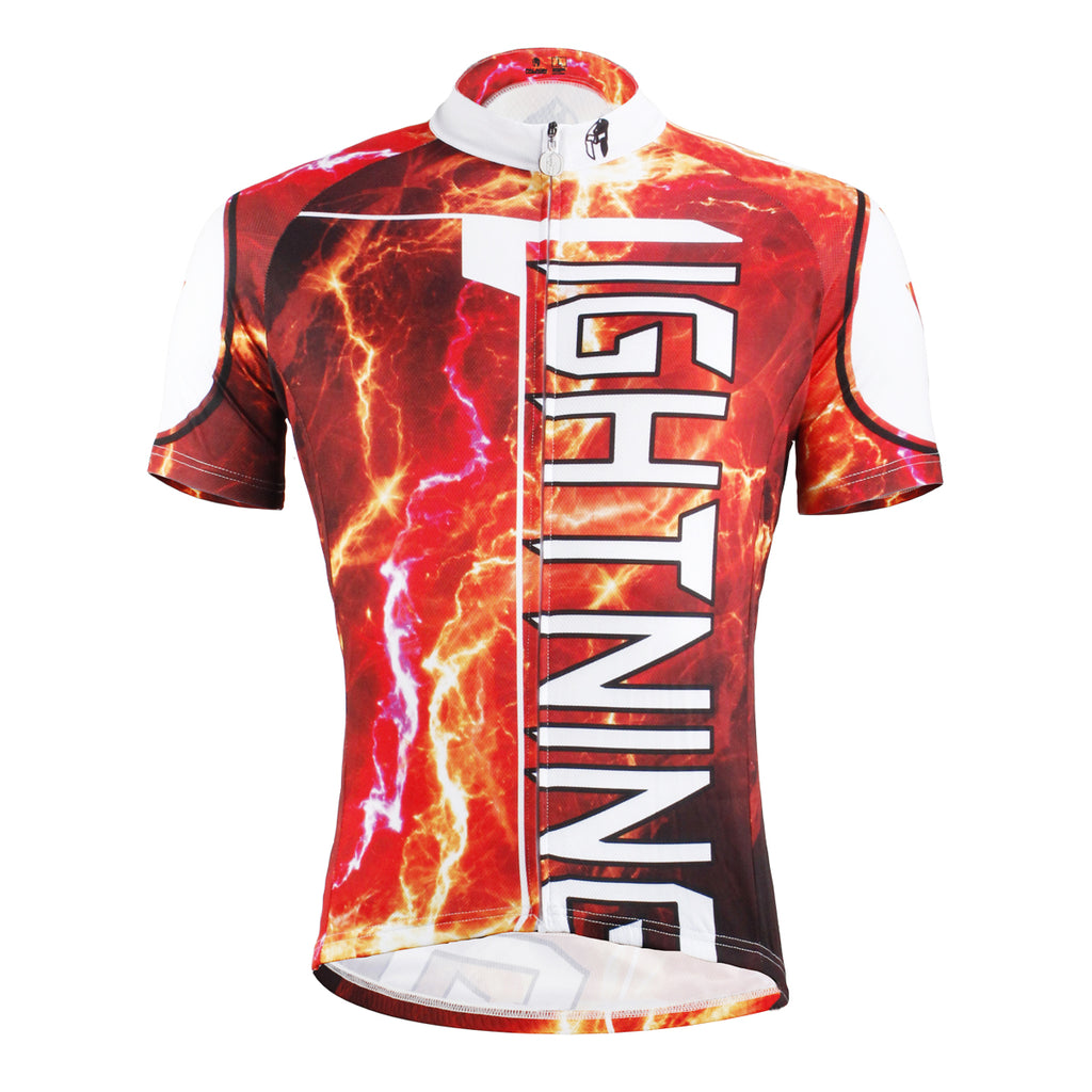 Ilpaladino Thunderstorm Flashing Lightning Storm Natural Phenomenon Red Cycling Short-sleeve Suit /Jersey Exercise Bicycling Pro Cycle Clothing Racing Apparel Outdoor Sports Leisure Biking Shirts Team Kit NO.624 -  Cycling Apparel, Cycling Accessories | BestForCycling.com 