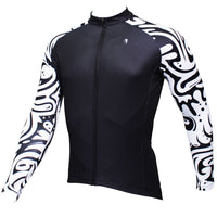 White Wave Cool Graphic Arm Print Men's Cycling Long-sleeve Black Jerseys NO.371 -  Cycling Apparel, Cycling Accessories | BestForCycling.com 