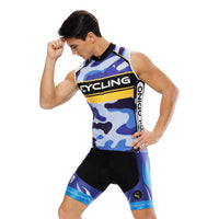 Blue Camo Men's Cycling Sleeveless Bike Jersey/Kit T-shirt Summer Spring Road Bike Wear Mountain Bike MTB Clothes Sports Apparel Top / Suit NO. 816 -  Cycling Apparel, Cycling Accessories | BestForCycling.com 