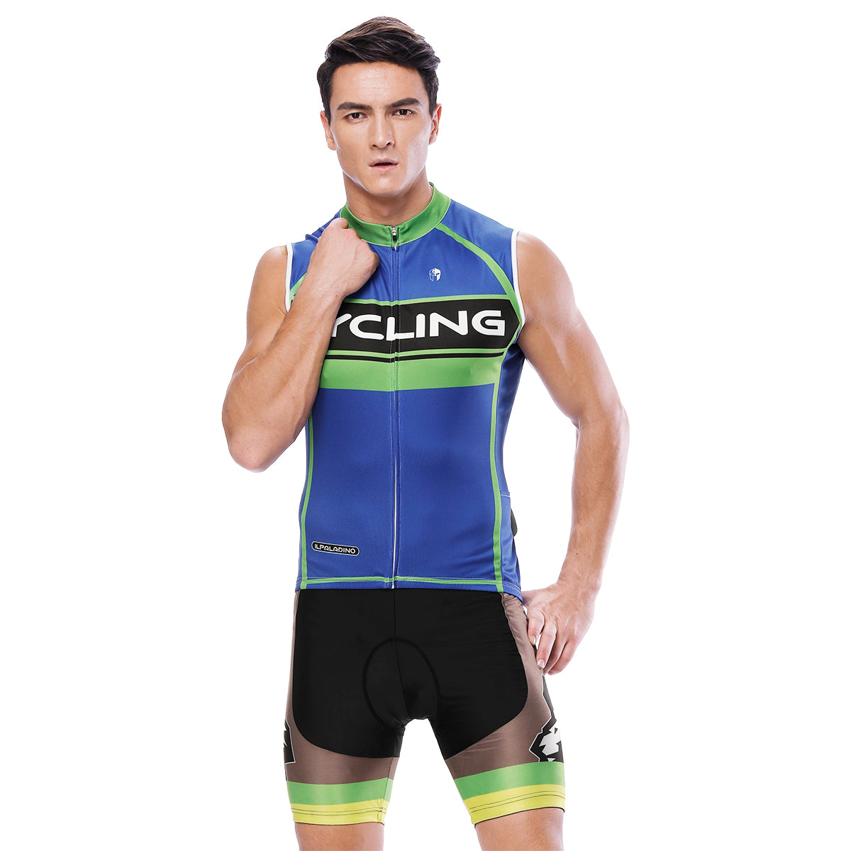 Green-Strip Blue Men's Cycling Sleeveless Bike Jersey/Kit T-shirt Summer Spring Road Bike Wear Mountain Bike MTB Clothes Sports Apparel Top / Suit / Shorts Pants NO. 818 -  Cycling Apparel, Cycling Accessories | BestForCycling.com 